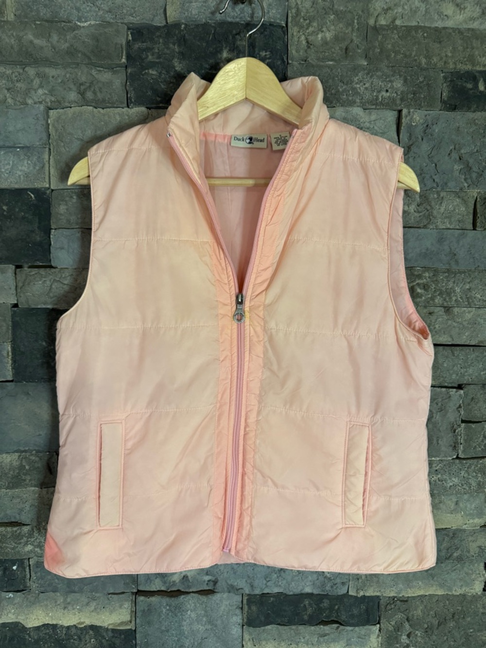 Duck Head Women’s Pink Lightweight Puffer Vest small